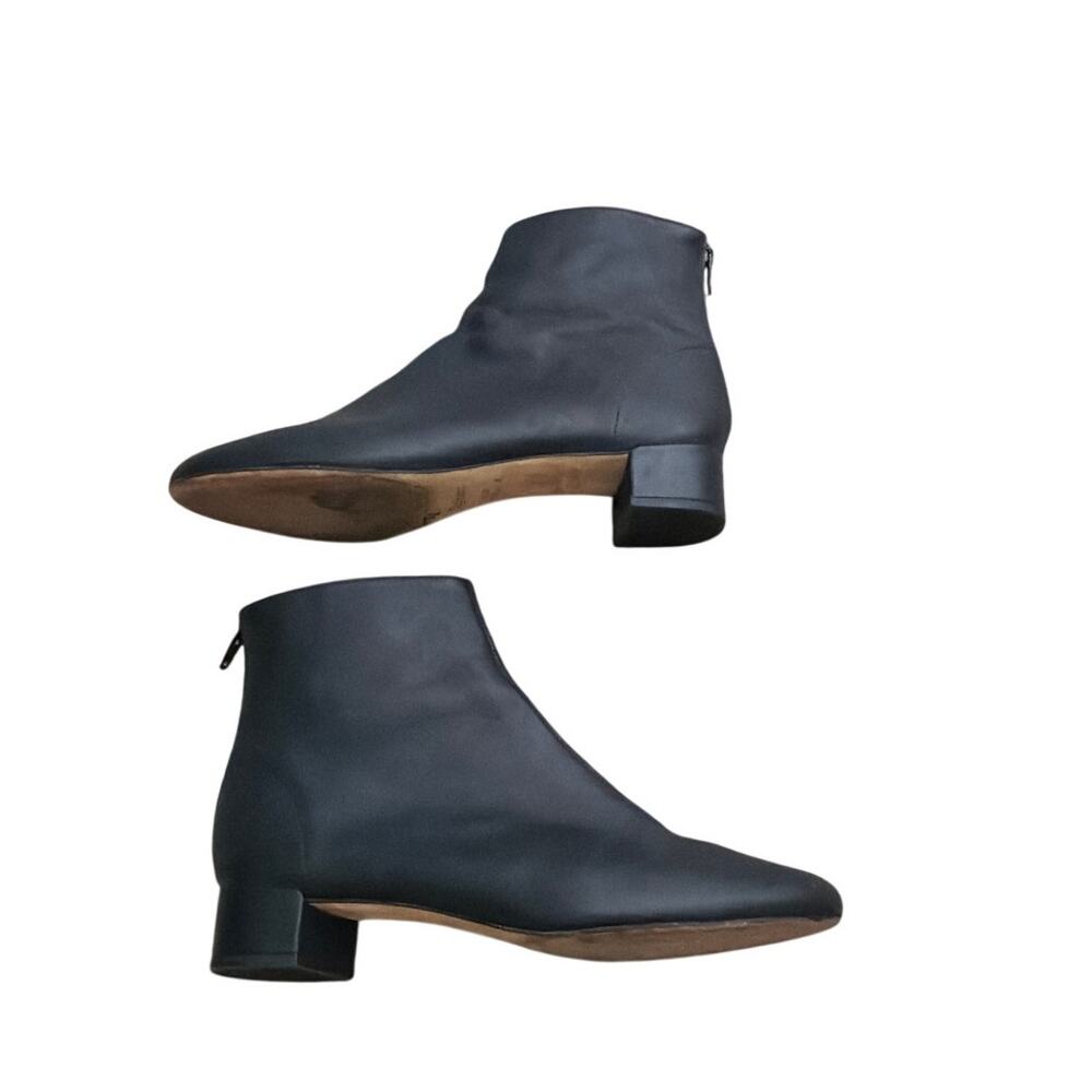 Repetto Myth Sou Jol Black Leather Ankle Boots Size 8.5